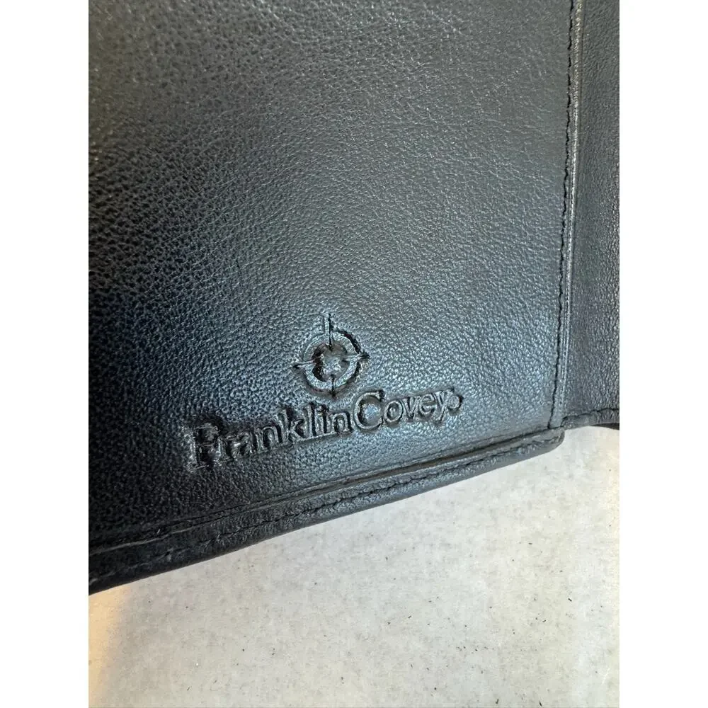 Men's Black Leather‎ Bi-fold Wallet Franklin Covey - 4 3/4